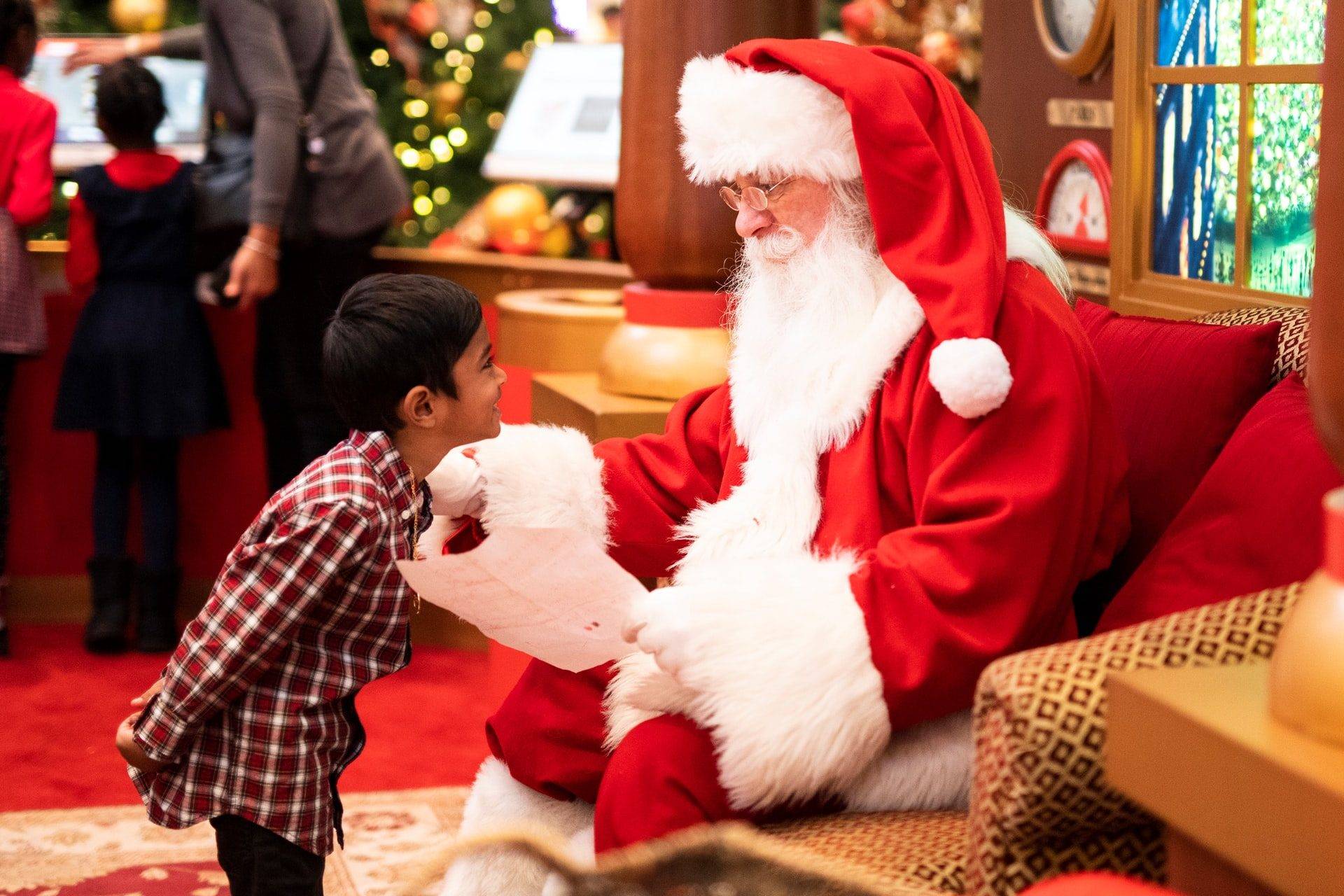 Santa Claus with child