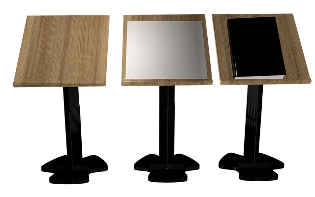 Three lecterns