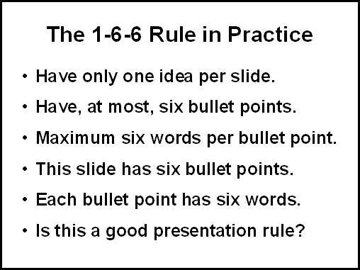 The 1-6-6 rule