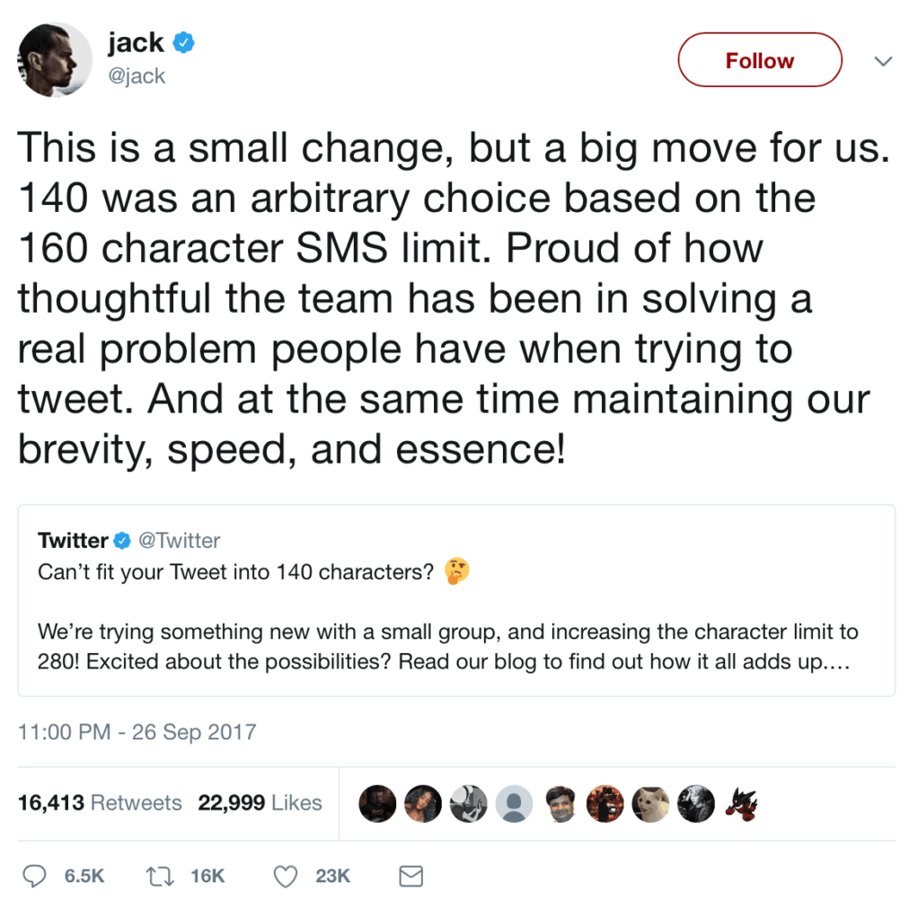 Jack Dorsey tweet