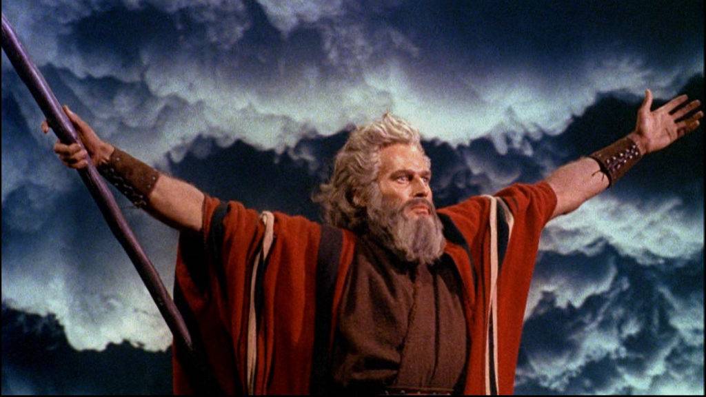 Charlton Heston as Moses in The Ten Commandments