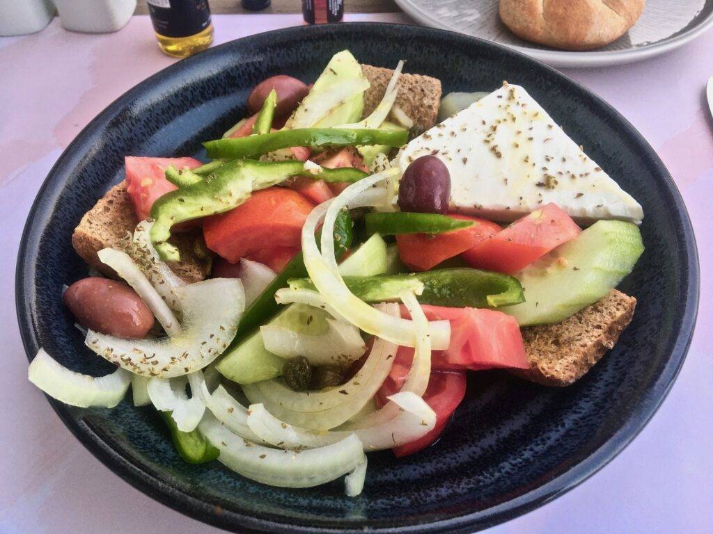 A Greek Salad in Corfu